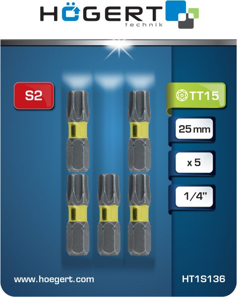 

Набор бит Hoegert Technik HT1S136