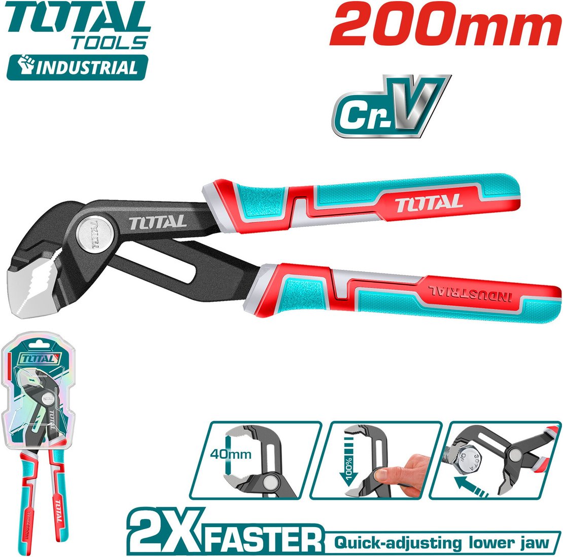 

Клещи переставные Total THT380806