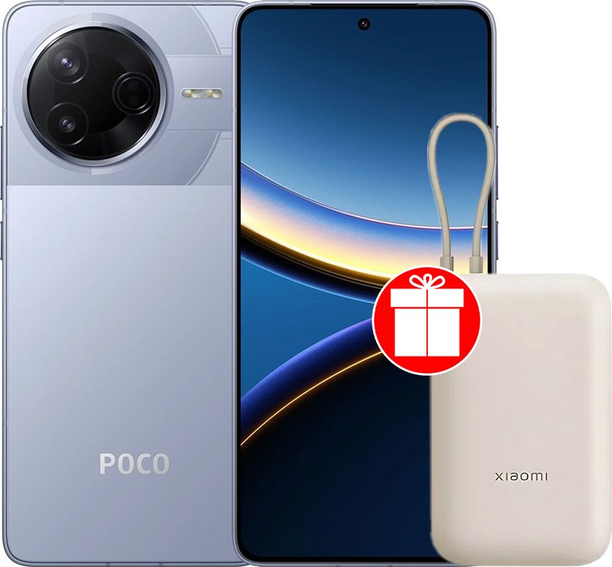 

Телефон POCO F7 Pro 12GB/512GB международная версия (голубой) + Xiaomi Power Bank P15ZM 10000mAh (бежевый, международная версия) по акции