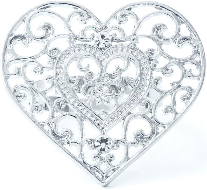 

Кольцо для салфеток Arya Heart 8680943222732 (4 шт, серебряный)