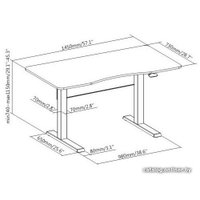 Стол для работы стоя ErgoSmart Air Desk S (белый)
