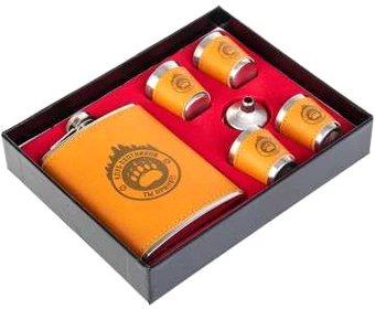 Подарочный набор Helios Клуб охотников фляжка 240 мл и 4 стопки HS-2021-A1