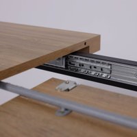 Кухонный стол Listvig Hagen 140 раздвижной, 140-180x85 (дуб вотан/черный)