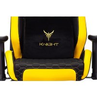 Игровое (геймерское) кресло Бюрократ Knight Neon (черный/желтый экокожа)