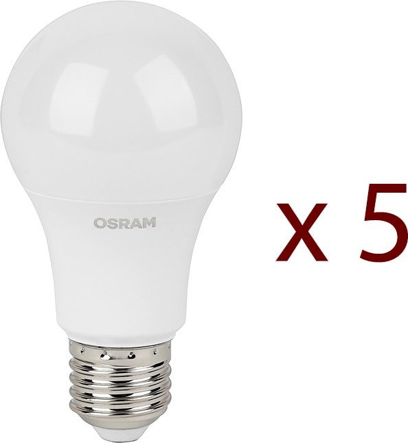 

Светодиодная лампочка Osram LV CL A75 10 SW/830 230V E27 10X1 RU (5 шт)