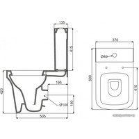 Унитаз напольный BelBagno Marco BB118CP