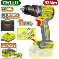 Ударная дрель-шуруповерт Dyllu DTCDP9281 (с 2-мя АКБ, кейс)