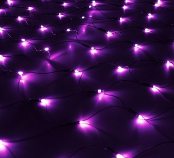 Гирлянда световая сетка Luazon Led-144 (1.2x1.1 м, фиолетовый) [187221]