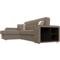 Угловой диван Лига диванов Брюссель левый 110660L (рогожка корфу 03)