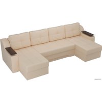 П-образный диван Лига диванов Сенатор 28915 (экокожа, бежевый)