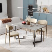 Кухонный стол Mio Tesoro Miata 120x66 (бетонный камень/черный)