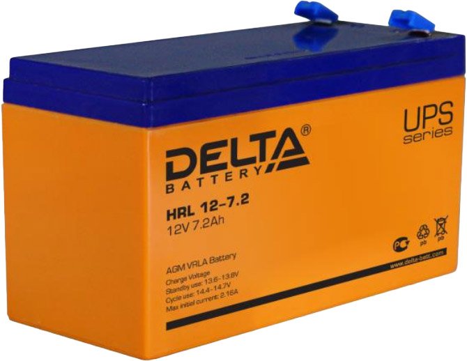 

Аккумулятор для ИБП Delta HRL 12-7.2 (12В/7.2 А·ч)