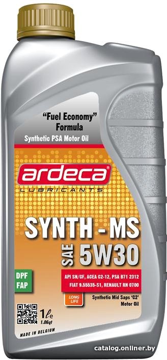 Моторное масло Ardeca SYNTH-MS 5W-30 1л