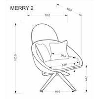 Интерьерное кресло Halmar Merry 2 (капучино)