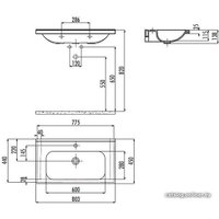 Умывальник Creavit Ideal 80 ID080-00CB00E-0000