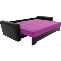 Диван Лига диванов Амстердам 28247 (микровельвет/экокожа, фиолетовый/черный)