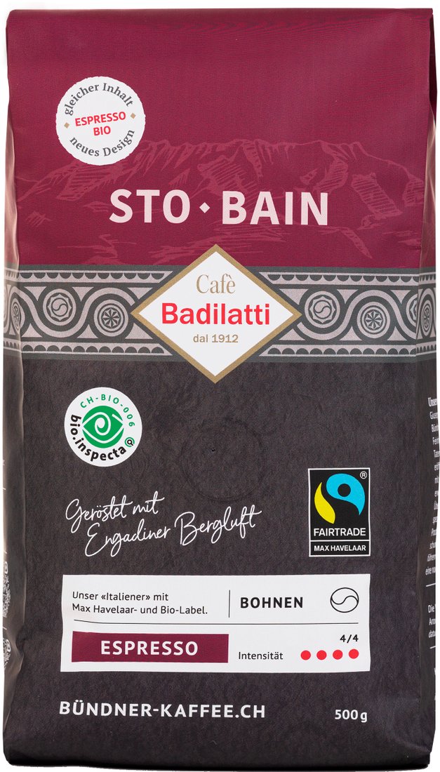 

Кофе Cafe Badilatti Sto Bain Bio Max Havelaar зерновой 500 г