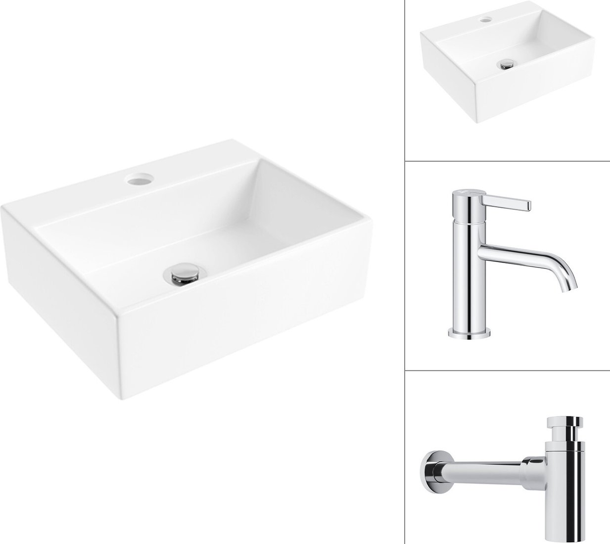 

Умывальник Lauter 21344 + Velvet 21СК696С с сифоном 21635CH (хром)