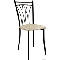 Стул Гальваник Премьер (эмаль черный муар/бенгал бежевый)