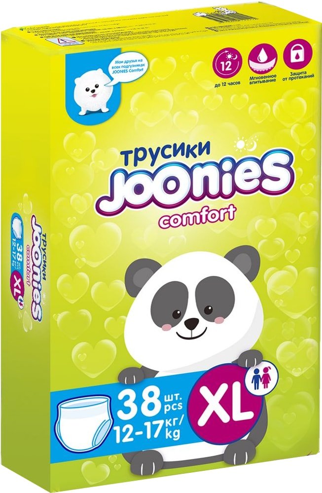 

Трусики-подгузники Joonies Comfort XL 12-17 кг (38 шт)