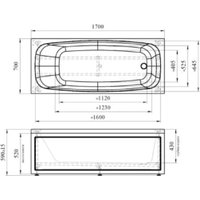 Ванна Radomir Симпл 170x70 7-01-0-0-9-244