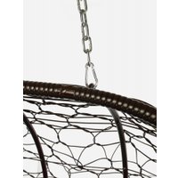 Подвесной диван M-Group Лежебока 11180202 (с коричневым ротангом/бордовая подушка)