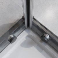 Душевой уголок Cezares RELAX-304-A-2-90-C-GM (оружейная сталь) в Бресте