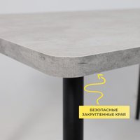 Кухонный стол Мамадома Borg radial-120 раздвижной 120-160х80 (серый сланец/черный)