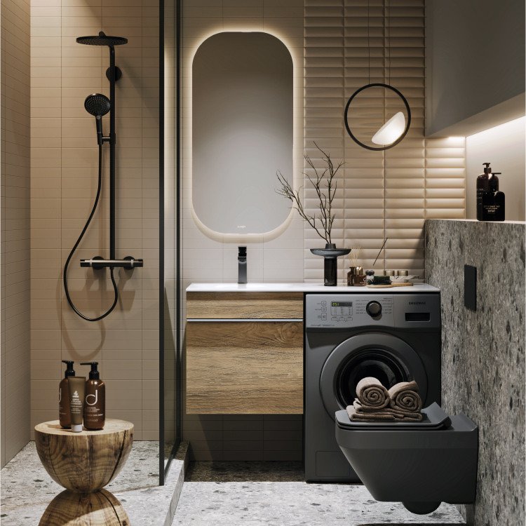 

Aqwella Тумба с умывальником Terra TER01051DB L + Forma 115 FOR.11.04.D-L