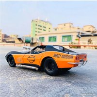 Легковой автомобиль Maisto Harley-Davidson 1970 Corvette 32193 (черный/оранжевый)