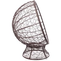 Кресло M-Group Кокос на подставке 11590201 (коричневый ротанг/бежевая подушка)