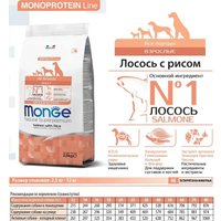 Сухой корм для собак Monge Speciality Line Monoprotein Adult с лососем и рисом 12 кг
