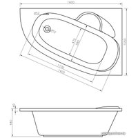 Ванна Lavinia Boho Bell Pro 160x105 370216PR в Барановичах