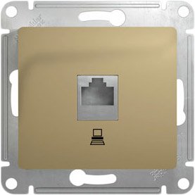 

Розетка компьютерная Schneider Electric Glossa GSL000481K (титан)