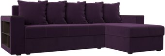Лига диванов Дубай лайт правый 114147 (велюр фиолетовый)
