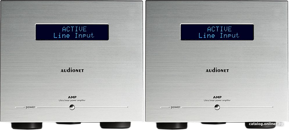Усилитель мощности Audionet AMP (серебристый, синяя индикация)