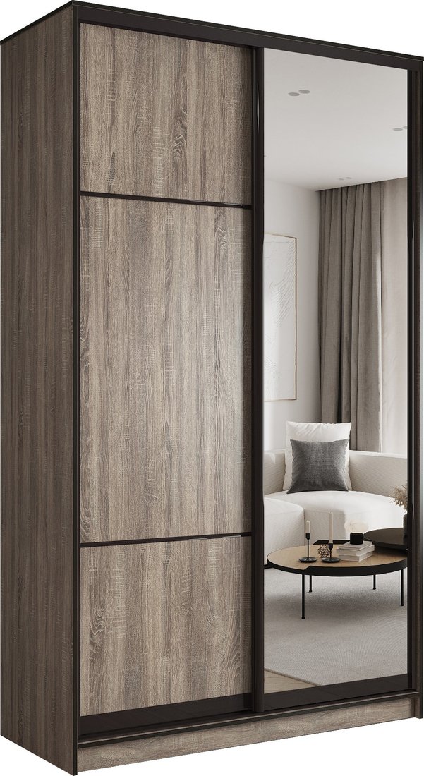 

Шкаф-купе Евва АЭП ШК.2.03 120 TTG.02 (дуб трюфель/дуб трюфель/венге глянец)