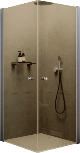 Душевой уголок MaybahGlass MGY-1297-5 (бронзовое стекло/хром матовый)
