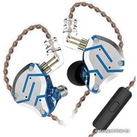 Наушники KZ Acoustics ZS10 Pro (с микрофоном, блики синего)
