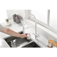 Смеситель Paulmark Gravity Gr213888-WH (белый/белый матовый) в Мозыре