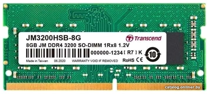 

Оперативная память Transcend JetRam 16GB DDR4 SODIMM PC4-25600 JM3200HSB-16G