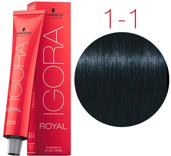 

Крем-краска для волос Schwarzkopf Professional Igora Royal Permanent Color Creme 1-1 60 мл