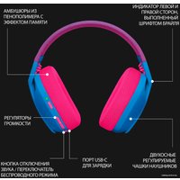 Наушники Logitech G435 Lightspeed (синий/малиновый)