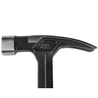 Молоток Berger Гвоздодер цельнокованый 450г BG1527 (магнит, 2-компонентная рукоятка)