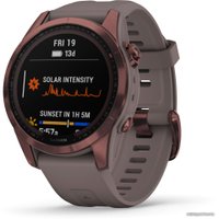 Умные часы Garmin Fenix 7S Sapphire Solar (темно-бронзовый титан/сланцевый)
