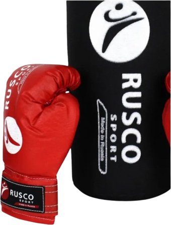 Детский набор для бокса Rusco Sport 4oz (черный/красный)