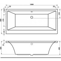 Ванна Alba Spa Kero 180x80