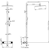 Душевая система  Boheme Uno 468-T-B (матовый черный)