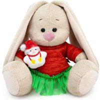 Классическая игрушка BUDI BASA Зайка Ми в теплом платье и со снеговиком Малыш SidX-612