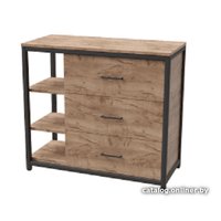 Комод Millwood Neo Loft К-1.1 СМ Л (дуб табачный Craft-металл черный)